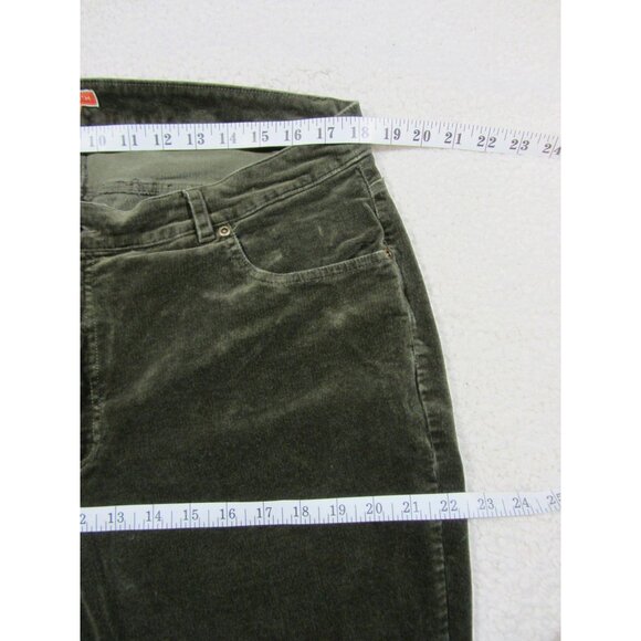 Modcloth women's army green stretch tapered leg corduroy pants 1X - Picture 9 of 12